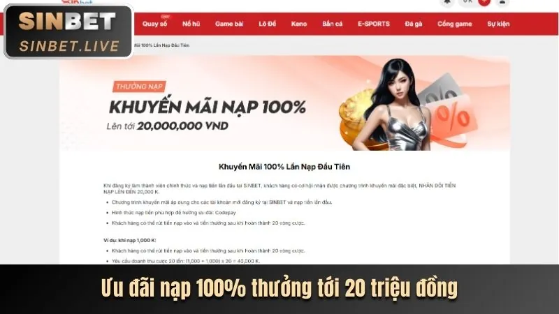Thưởng chào mừng Banca90